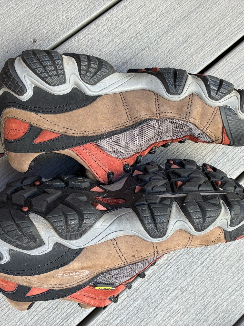 Oboz Red Brown Hiking Shoes size 10 men’s - Picture 2 of 5